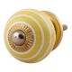 Yellow Striped Small Ceramic Cabinet Knobs Online